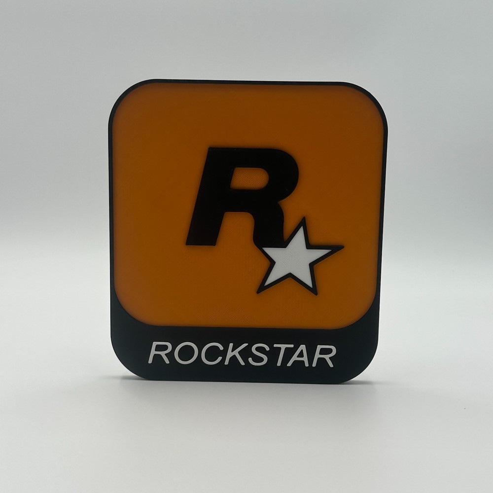 Rockstar Games Logo Sign Grand Theft Auto GTA Red Dead Redemption Display