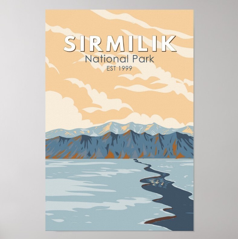 Sirmilik National Park Canada Travel Art Vintage Poster