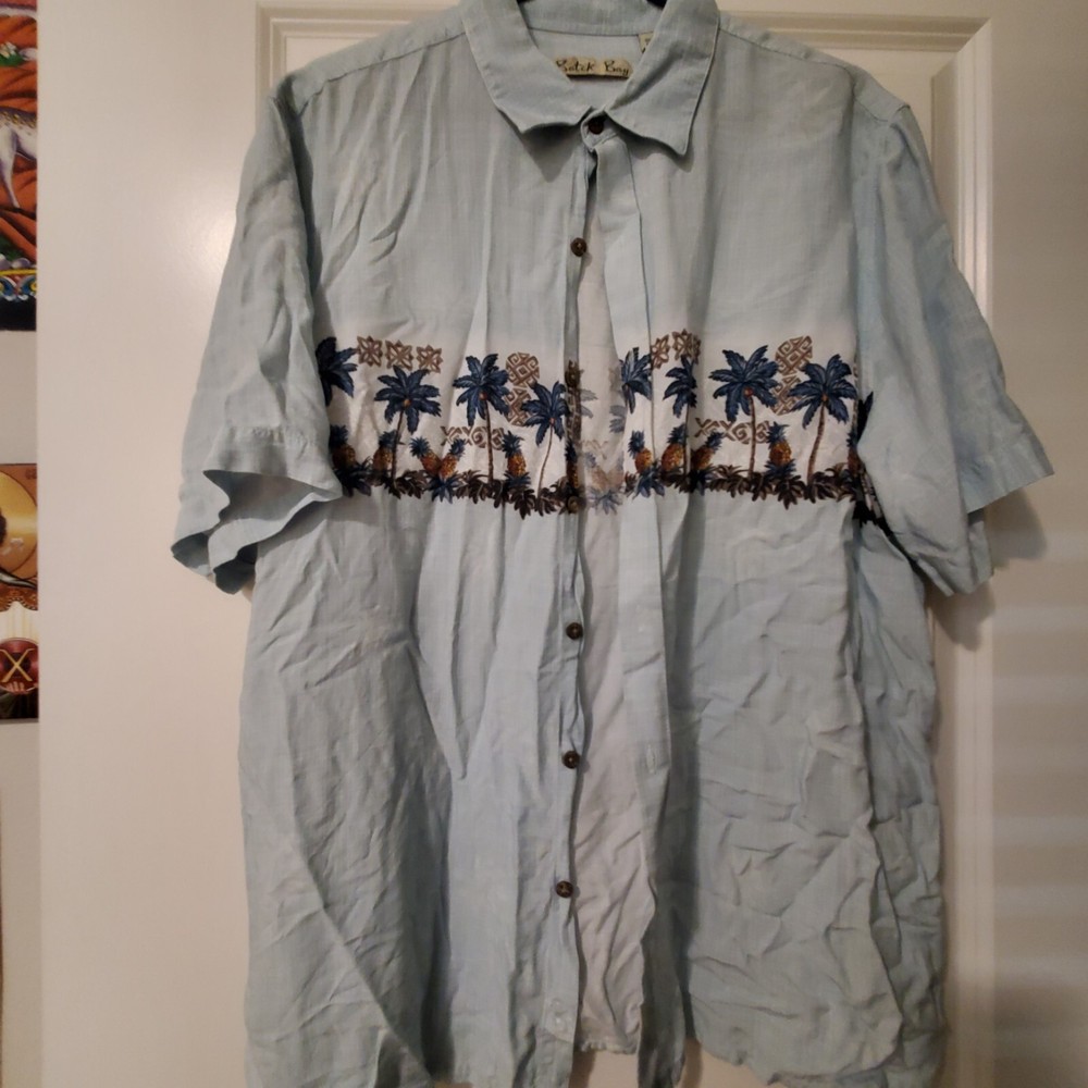 Batik Bay Men's Hawaiian Shirt- 100% Rayon- Tropical Aloha Beach Wear- XL