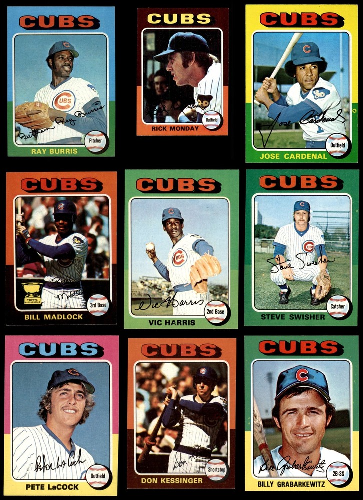 1975 Topps MINI Chicago Cubs Near Team Set 7 - NM 7102999 (27 / 31 cards)