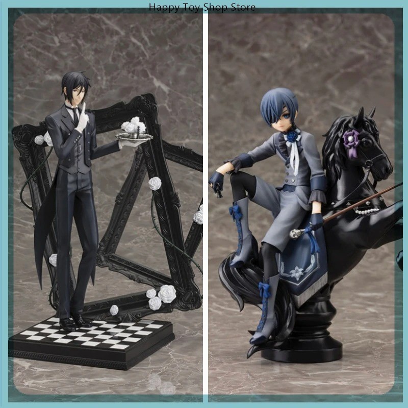 Black Butler Ciel Phantomhive Sebastian Michaelis Anime Figure Model Statue Boys
