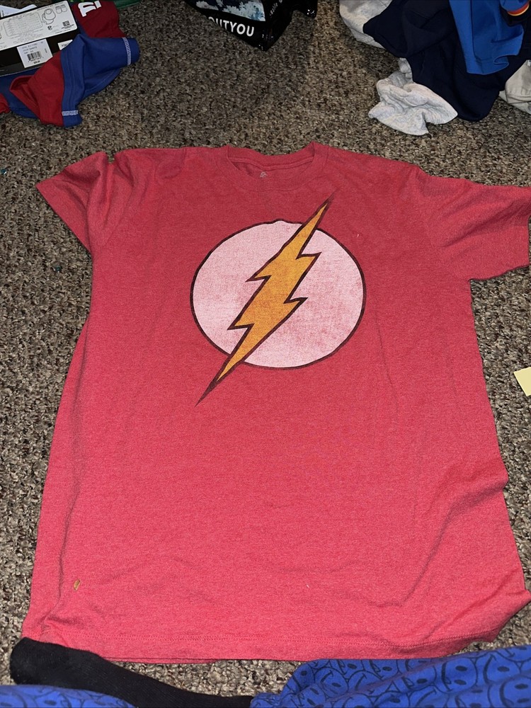 DC Comics The Flash Logo Men's Short Sleeve T-Shirt Adult Size Large