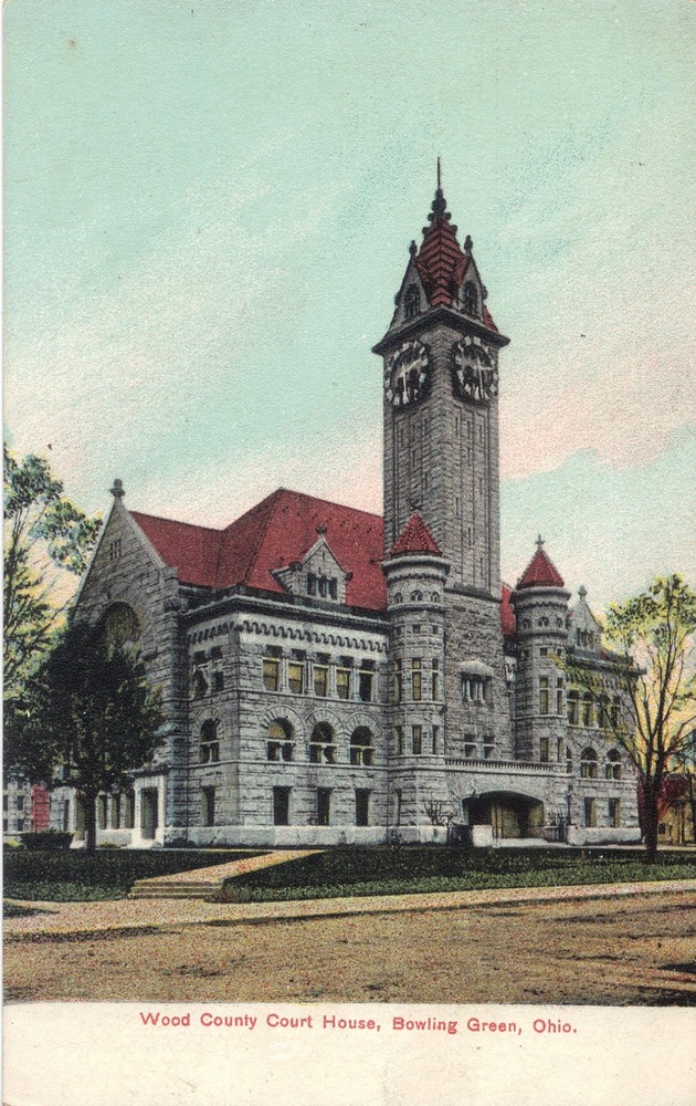 Bowling Green OH Wood County Court House  DB Postcard UNPOSTED *