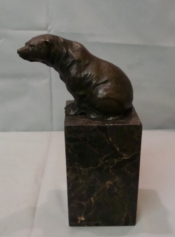Art Deco Style Statue Sculpture Bear Wildlife Art Nouveau Style Bronze