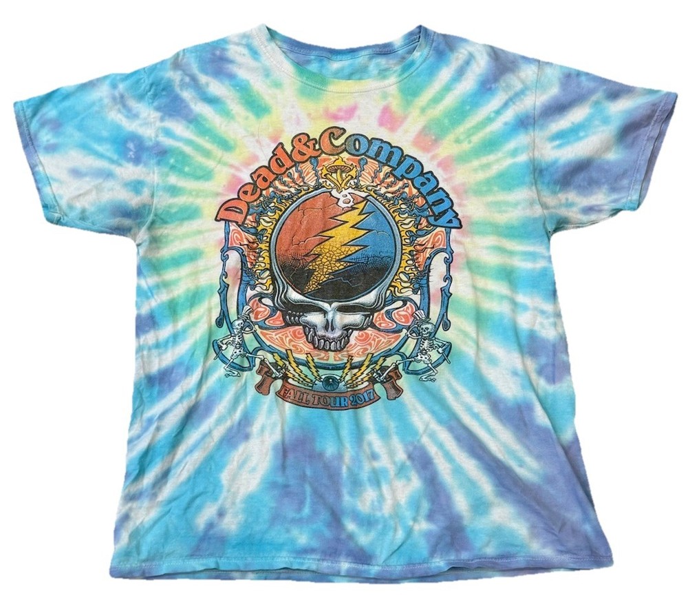 Dead And Company Official Fall Tour 2017 Tie Dye Tee Shirt Men’s Size Large