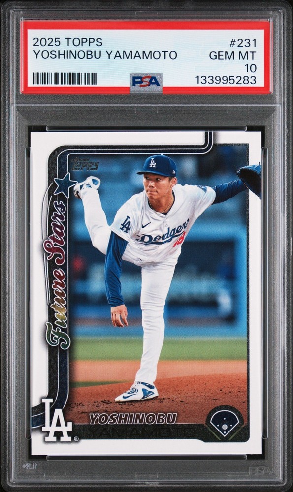 2025 Topps Series 1 Yoshinobu Yamamoto Future Stars Rc #231 Psa 10 Dodgers