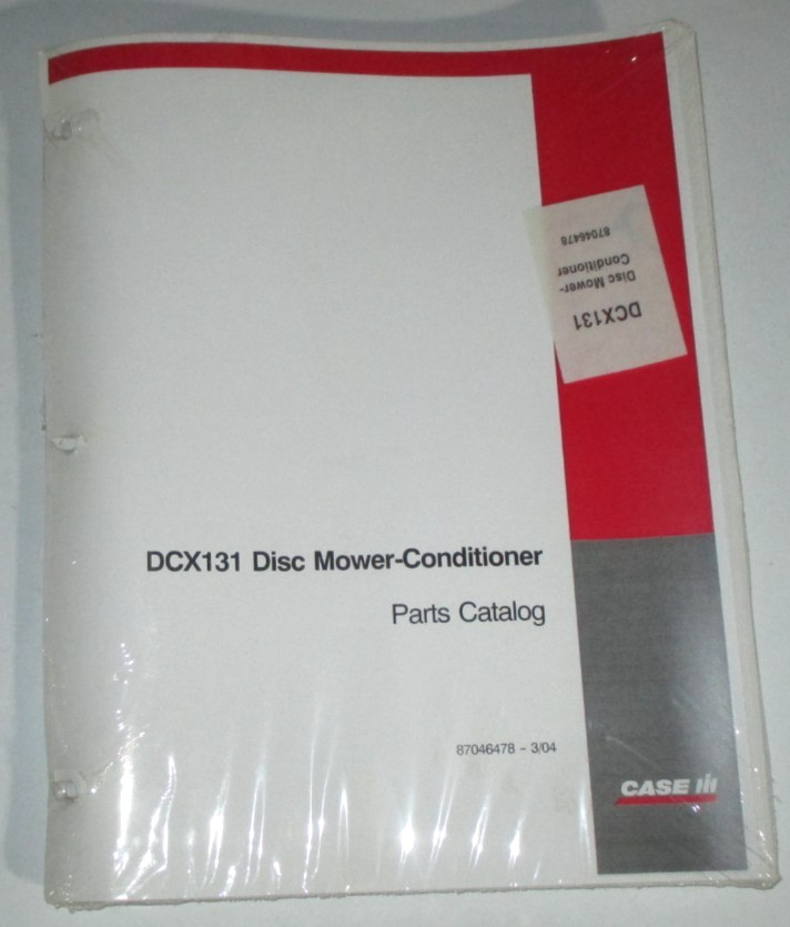 Case IH DCX131 Disc Mower Conditioner Parts Catalog Manual Book NOS CIH ORIGINAL