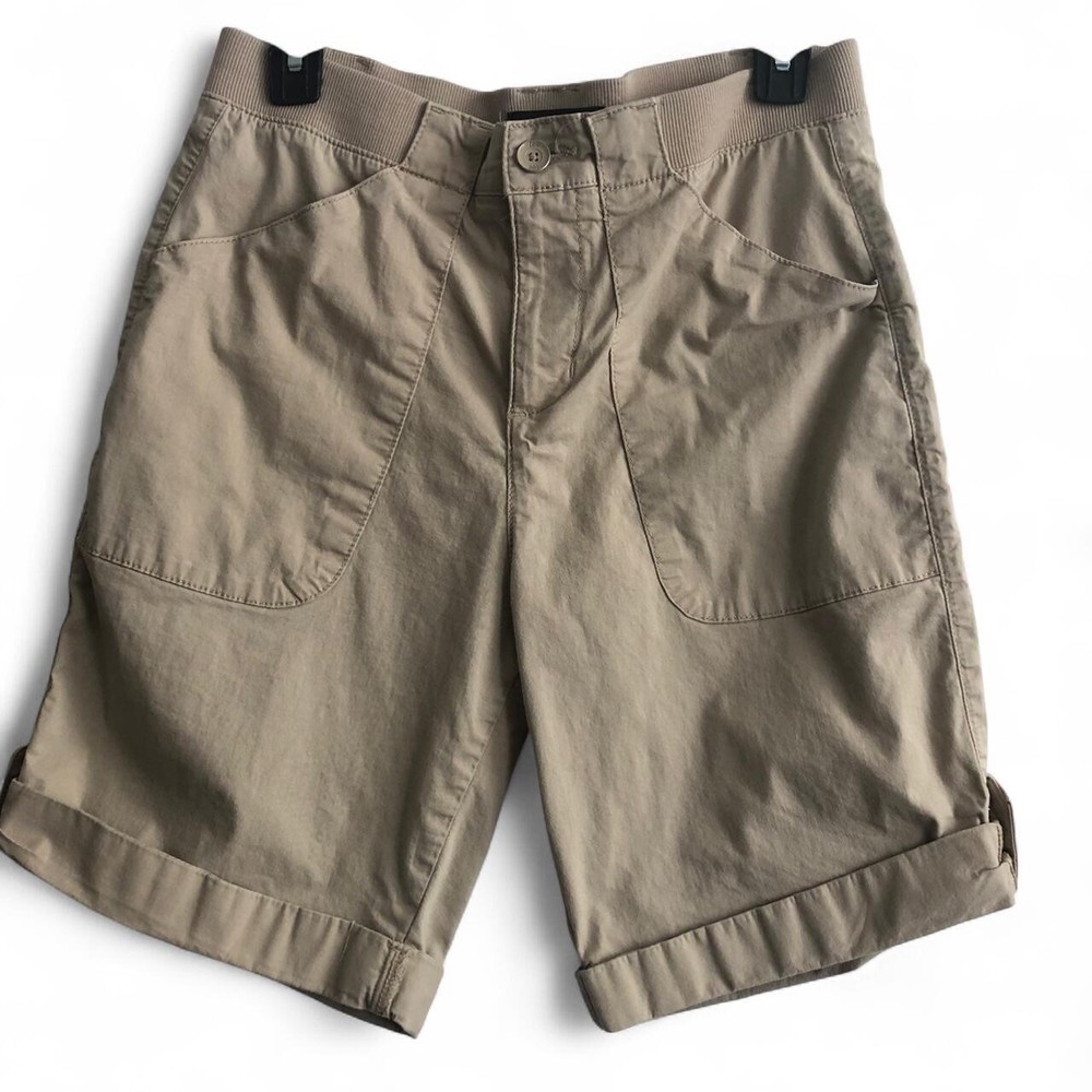 Lee Women's Ultra Lux Comfort Flex-to-Go Utility Bermuda Shorts Size 8 M Khaki