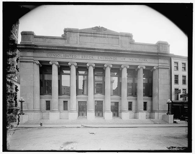 Photo:New York NY Consolidated Stock Exchange 1900s Building Facade