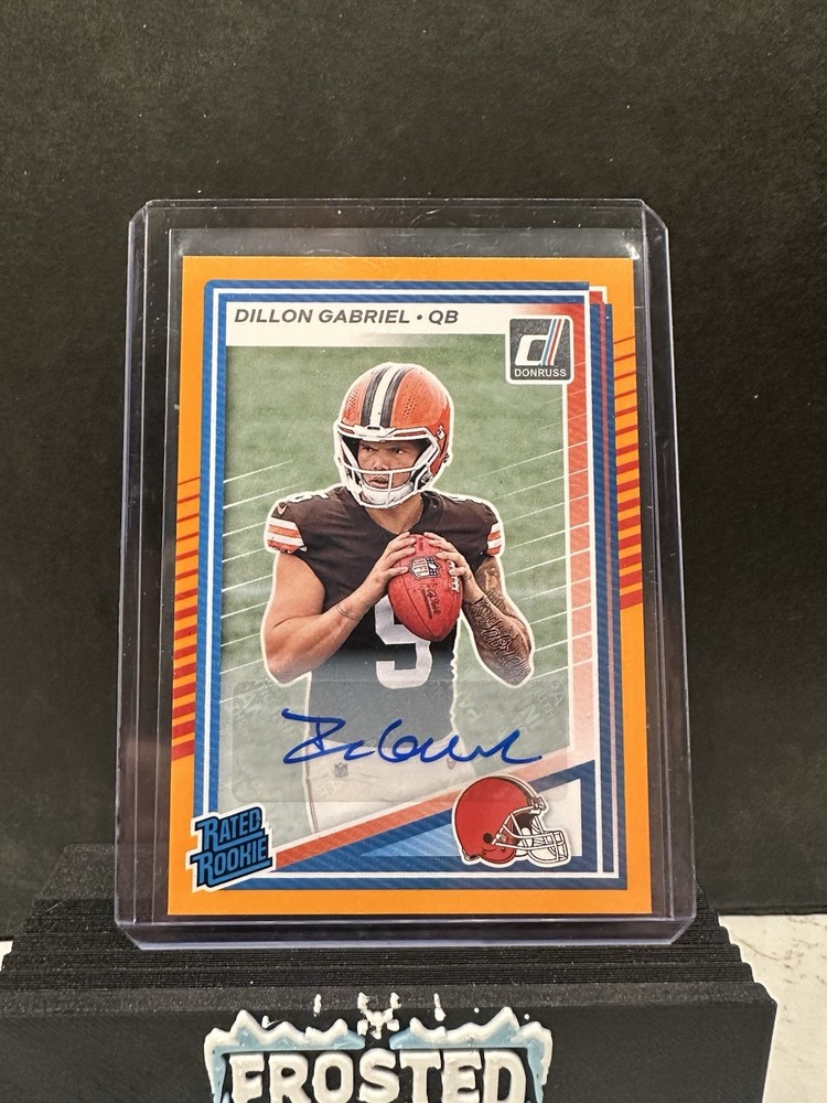 2025 Panini Donruss - Rated Rookie Dillon Gabriel #316 Orange Autographs Browns