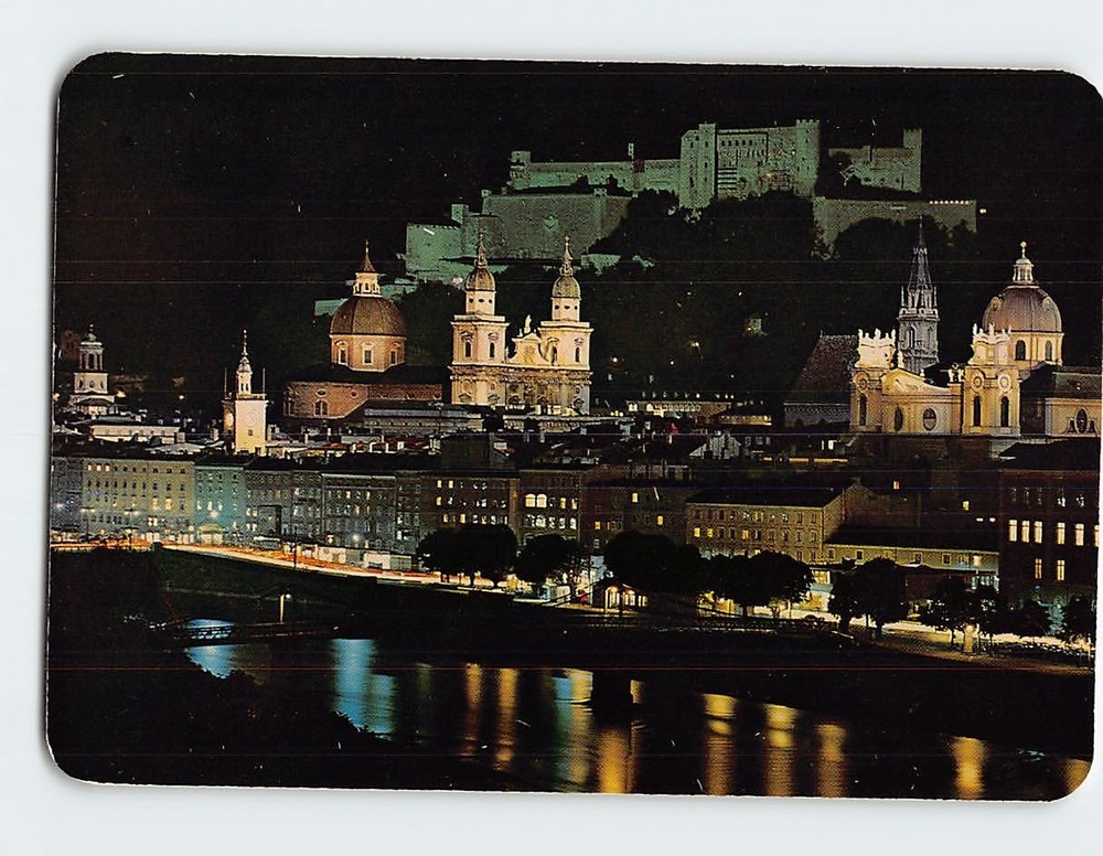 Postcard Panoramic View Salzburg Austria