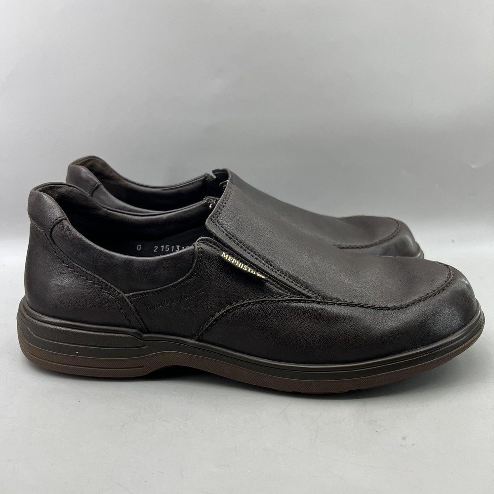 Mephisto Davy Air-Jet Slip On Loafers Men Size 10.5 Brown Leather Comfort Shoes