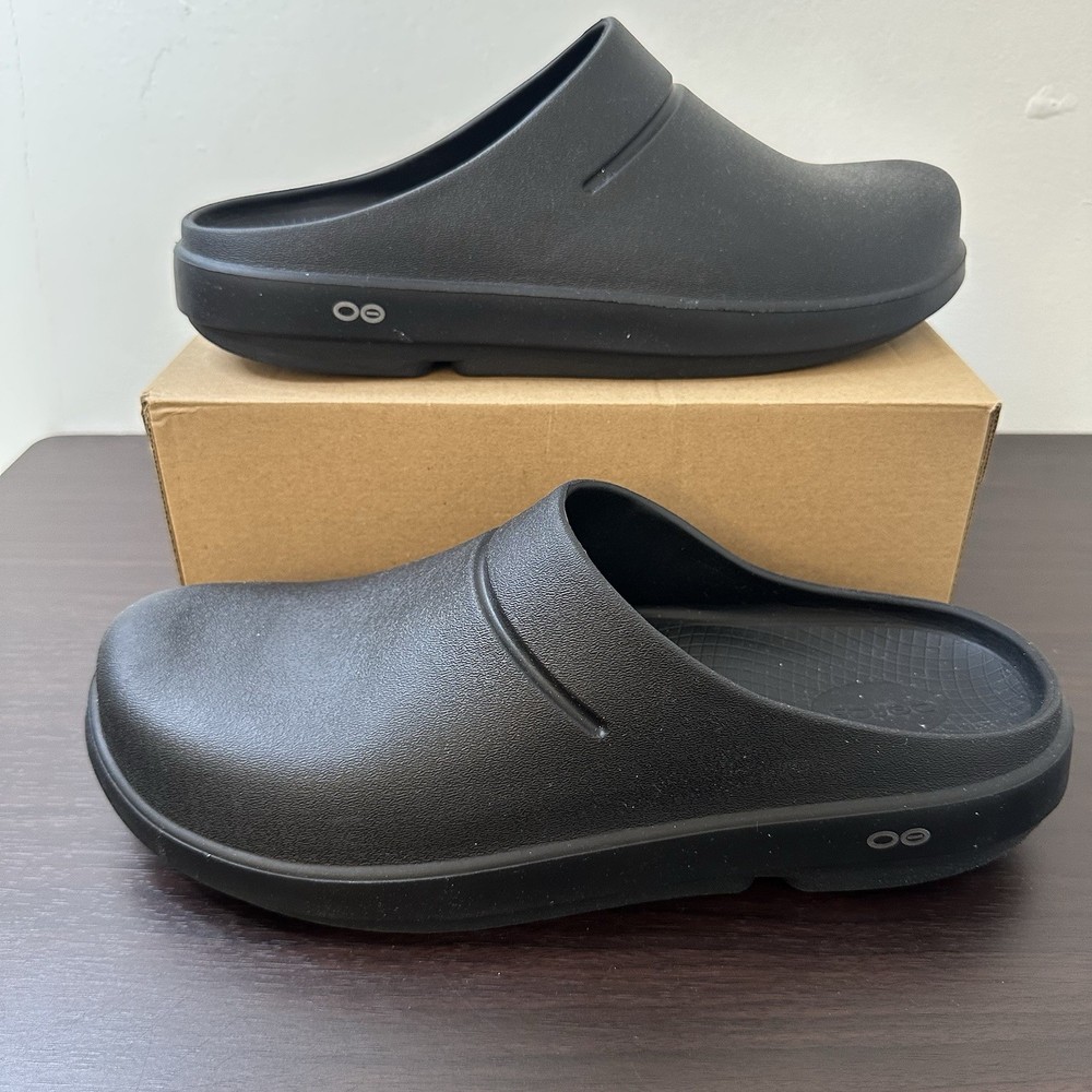 OOFOS Oocloog Slip On Black Clog Casual Shoes Men's Sz 12 Recovery Camp Outdoor