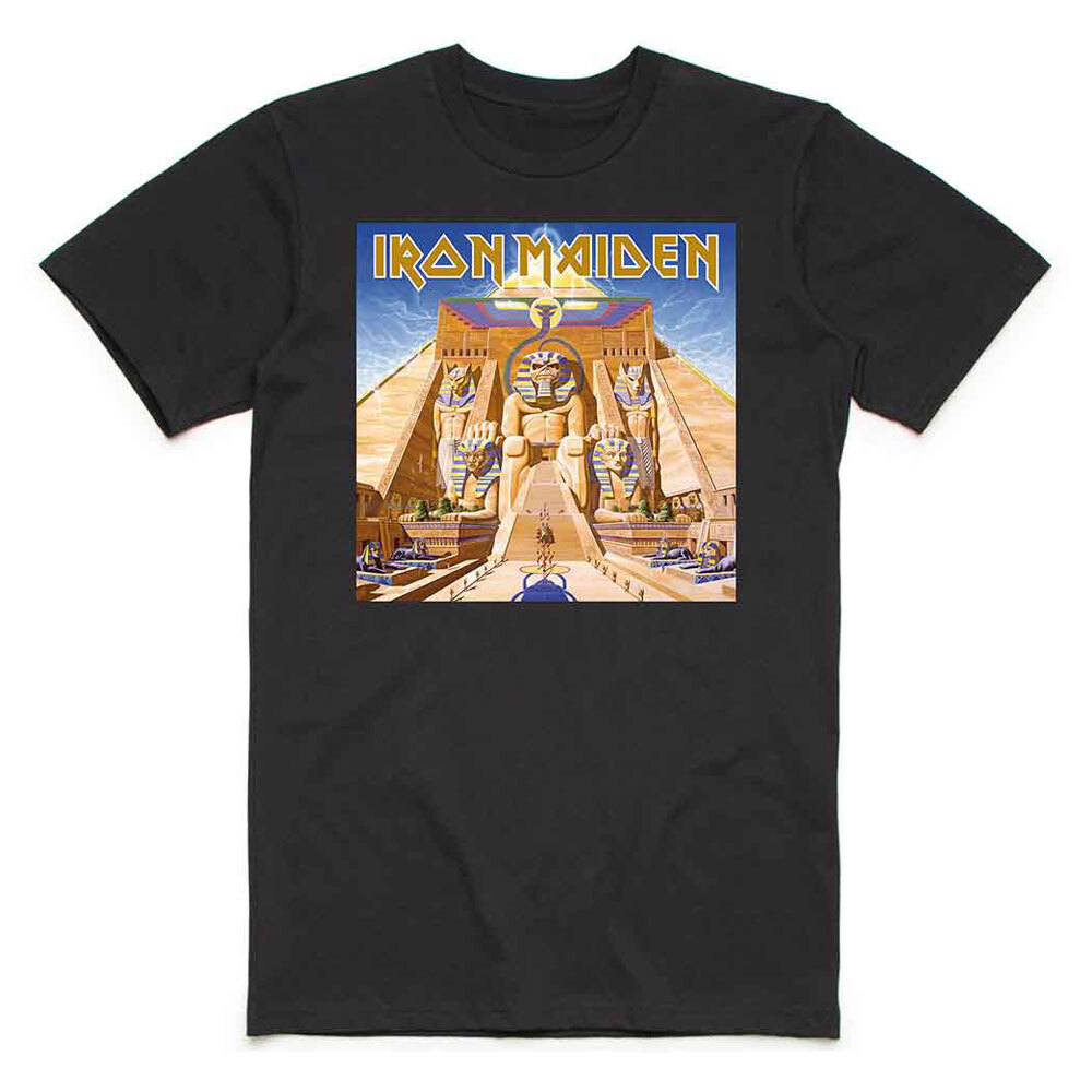 Iron Maiden Powerslave Album Cover Graphic Box T-Shirt for Fans and Collectors