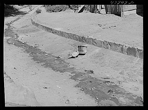 Charlotte Amalie Saint Thomas Virgin Islands 1940s Street Bucket on Sidewalk