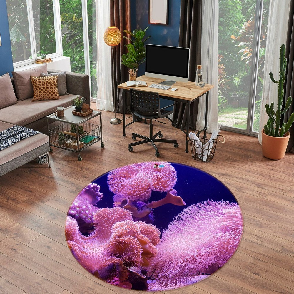 3D Beautiful Pink Coral NAO10305 Game Rug Mat Elegant Photo Carpet Mat Fay
