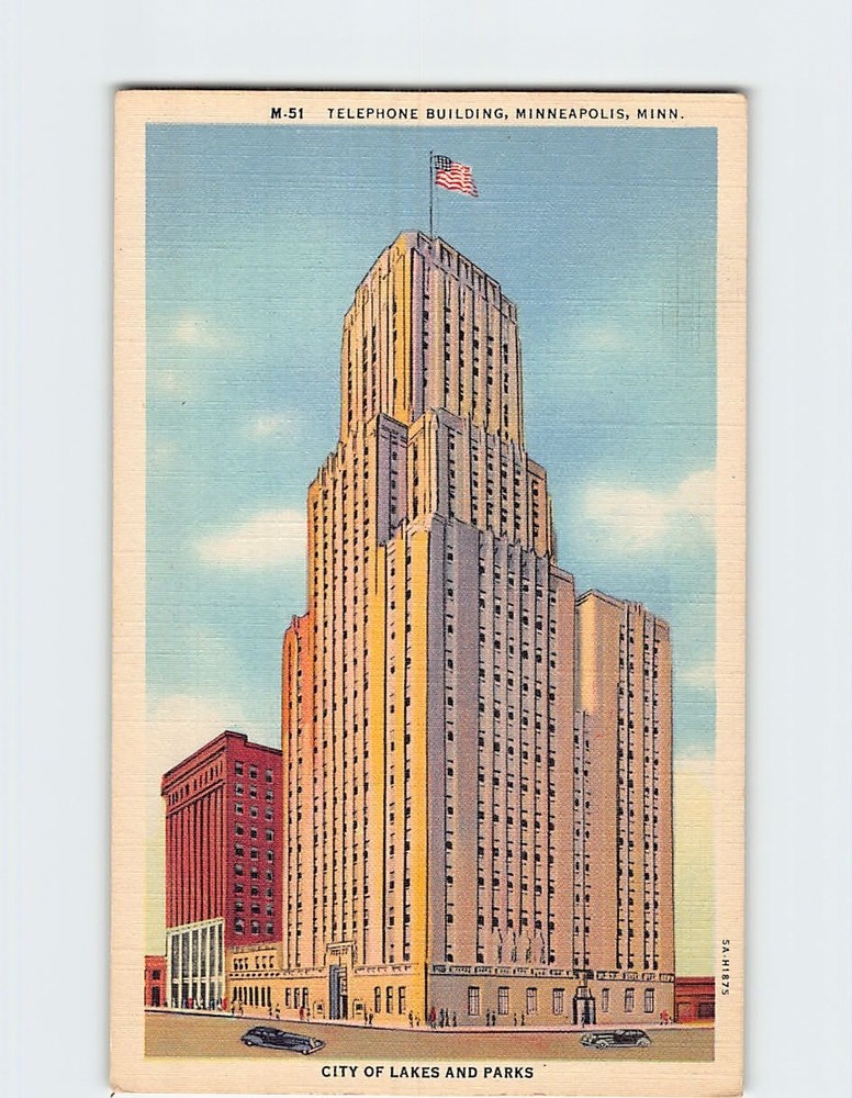 Postcard Telephone Building Minneapolis Minnesota USA