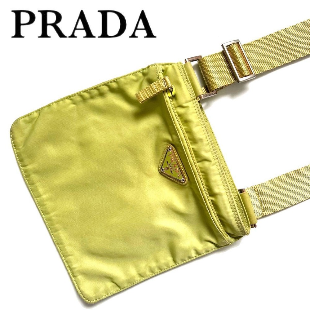 RARE Prada light green nylon mini shoulder bag crossbody sacoche