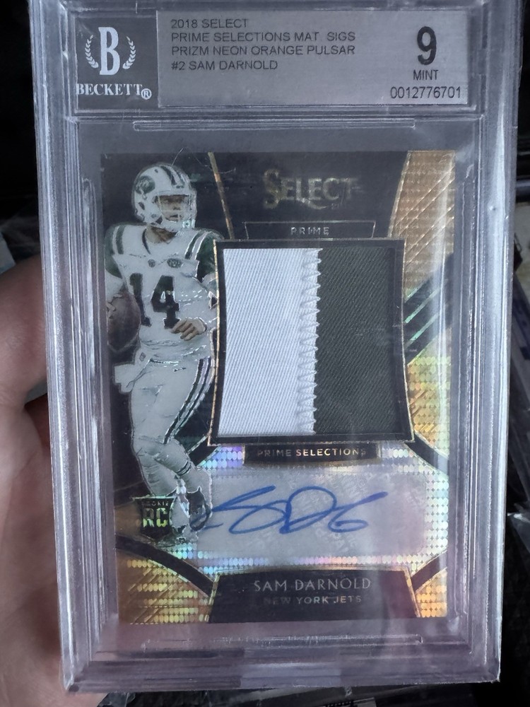 2018 Panini Select - Prime Selections Signatures Sam Darnold #PSP-SD Neon Orange