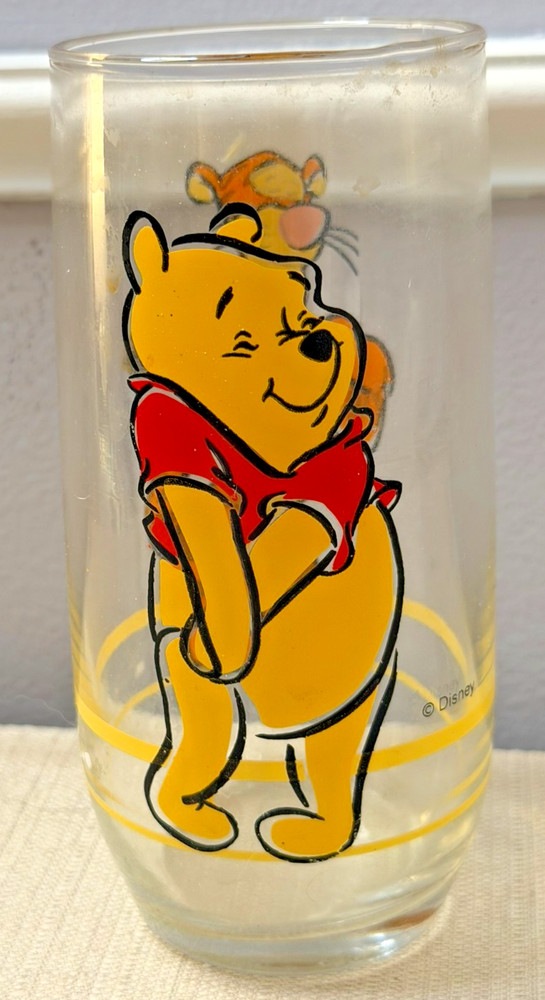 Vintage Anchor Hocking Winnie the Pooh Tigger Glass Disney Drinking Glass