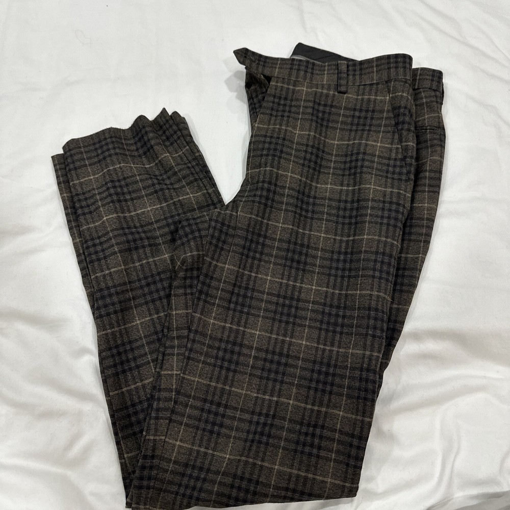 NEW Alfani Men's Slim-Fit Brown  Stripe Sz 30 x 32 NWOT
