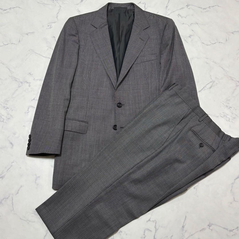 GUCCI suit setup 50R gray stripe Tom Ford period