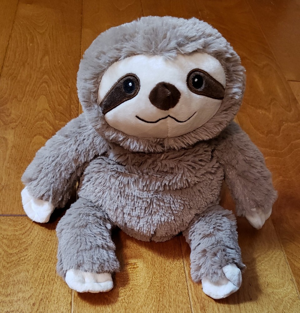 Warmies Microwavable Cozy Plush Brown Sloth Calming and Cuddly Scented Lavender