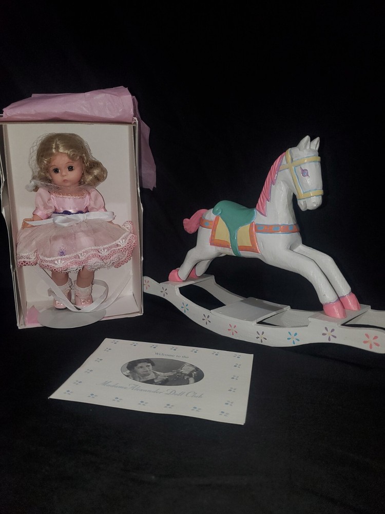 Madame Alexander Doll Hush You Bye With Wooden Rocking Horse #25235