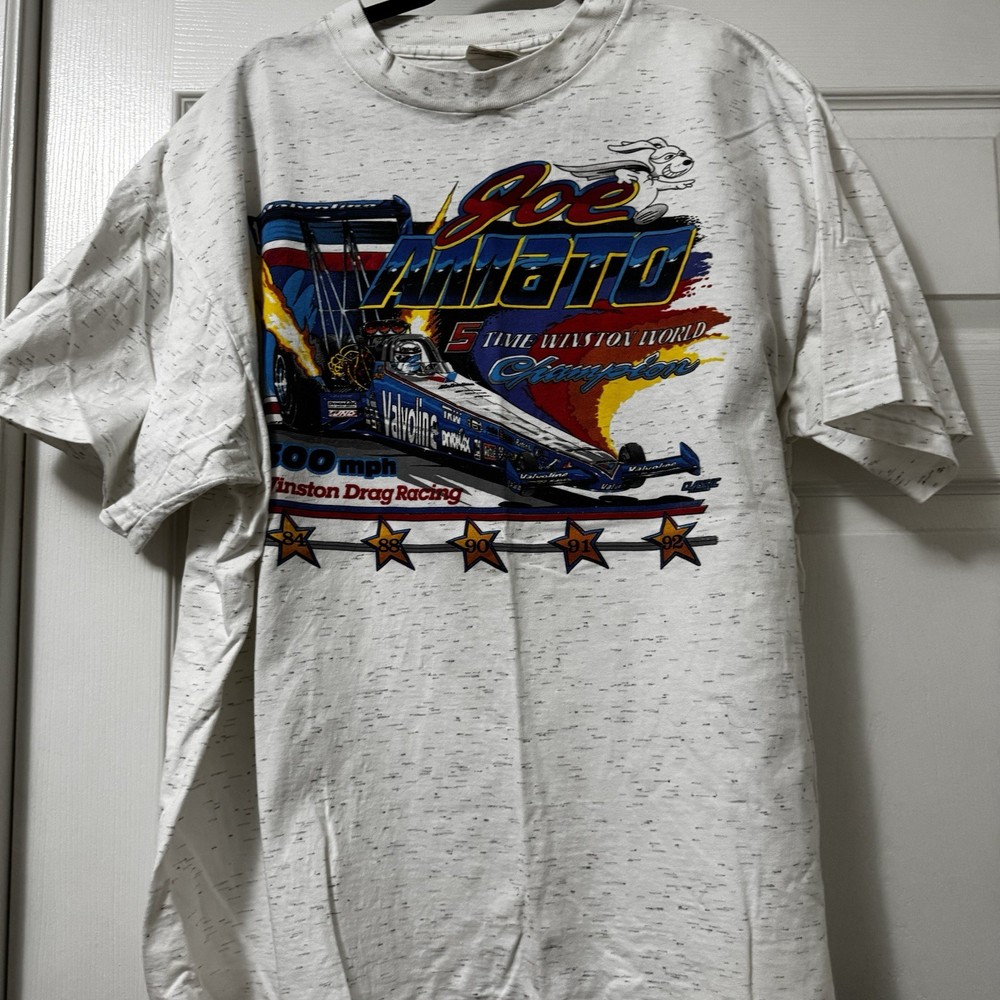 Vintage 1993 90’s Joe Amato 5 Time Winston Cup NASCAR F1 Drag Racing T-shirt 2XL