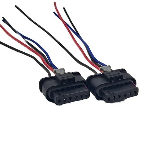 Rear Tail Light Connector Plug, 6-Pin 4-Wire Pigtail, 1-Pack, OE 61132359993/611