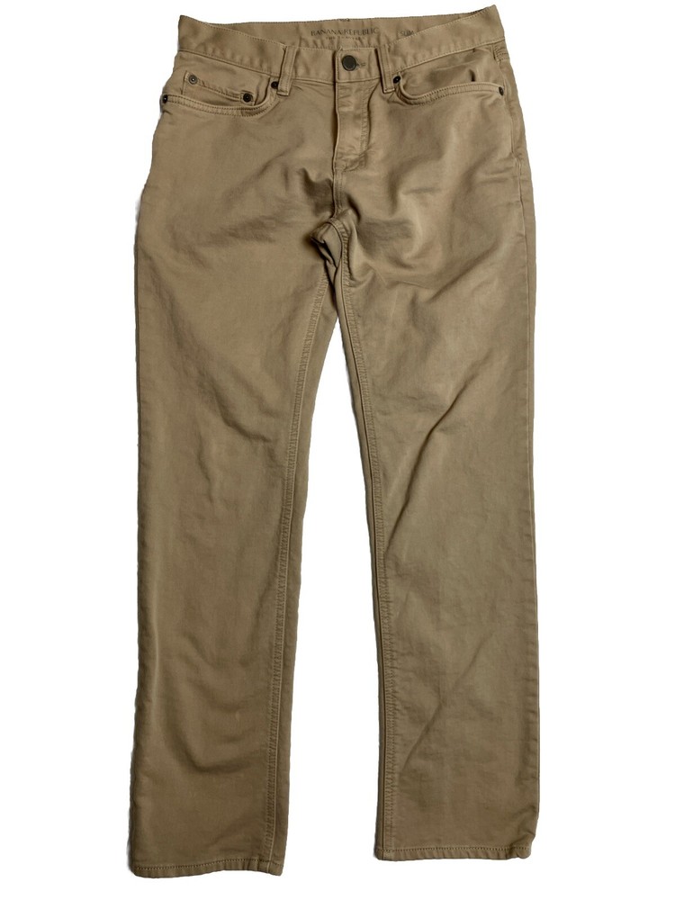 Banana Republic Pants Mens 30x29 Traveler Slim Straight Leg Chino Stretch