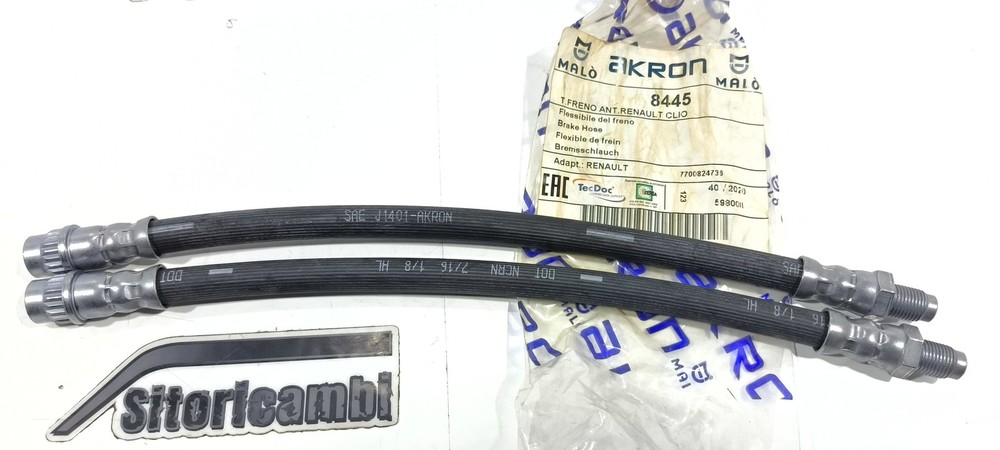 2X Front Brake Hose Bilateral 267 Mm Suitable For Renault Clio I Twingo 21