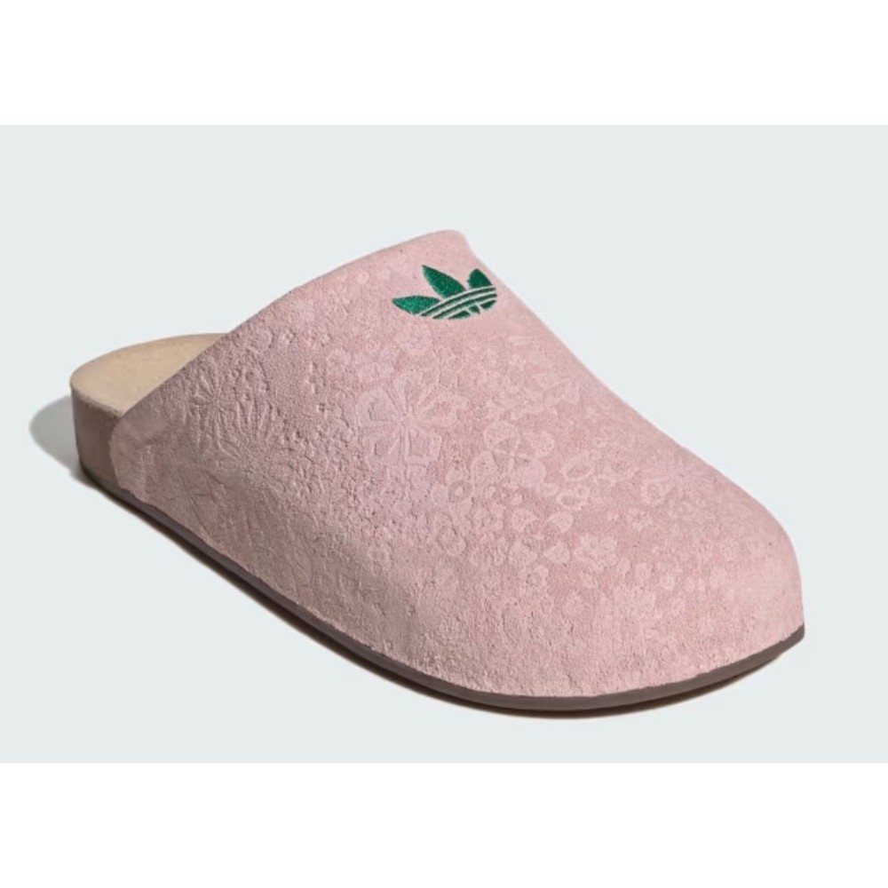 NEW ADIDAS ORIGINALS Liberty London Suede Mules Women's 7 Pink / Green