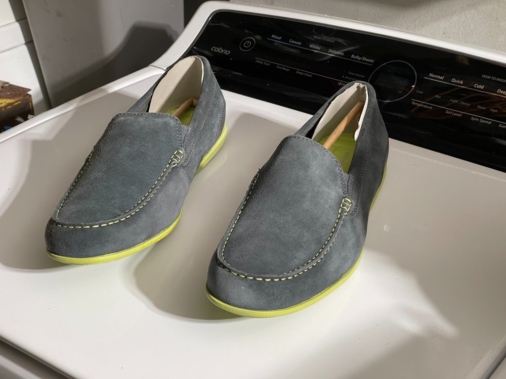 ROCKPORT Malcom Venetian Suede Loafer Shoes Men's sz 12 W Dark Gray
