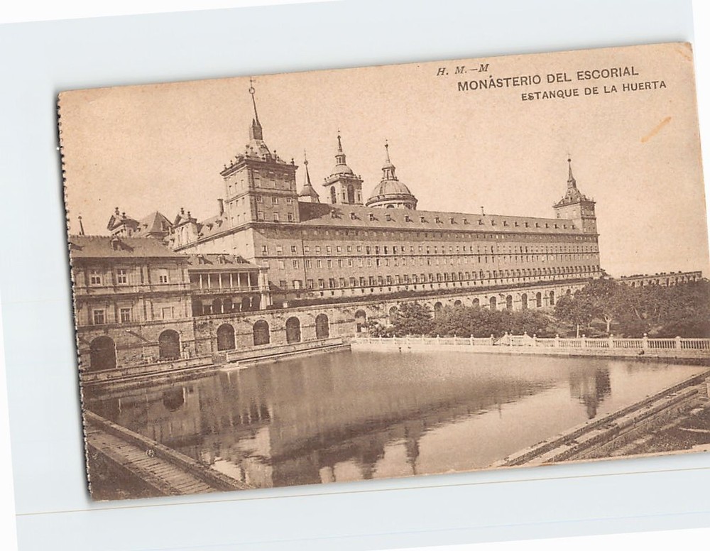 Postcard Estanque De la Huerta Monasterio Del Escorial Spain