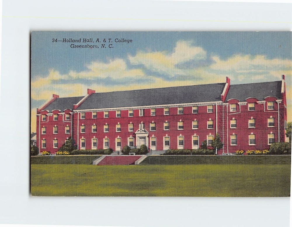 Postcard Holland Hall A. & T. College Greensboro North Carolina USA
