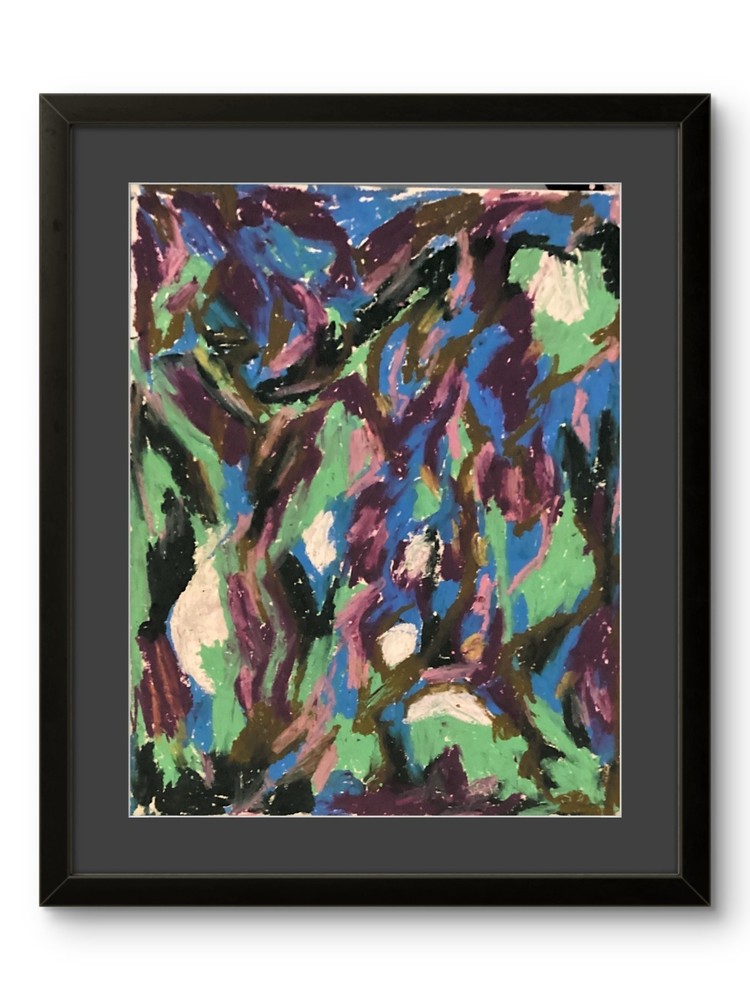 Original Expressionism Abstract Bright Cute Modern Pop Art 11x14 on Paper