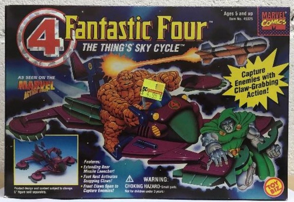 Fantastic Four Animated Series The Thing's Sky Cycle Marvel 1995 Toybiz SEALED