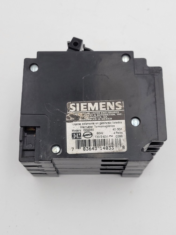 NEW Siemens Q24030 30A & 40A 4-Pole 120/240V Tandem Circuit Breaker Type QT