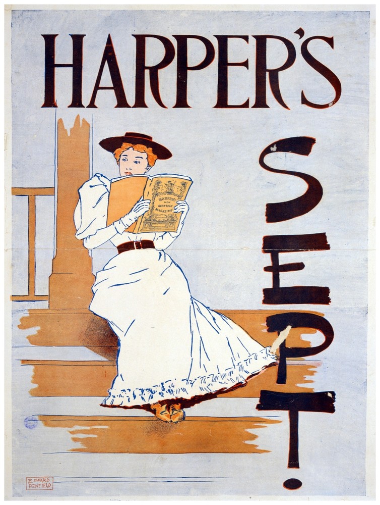 Decor Poster. Fine Graphic Art Design. Harper's Magazine September Issue. 1430