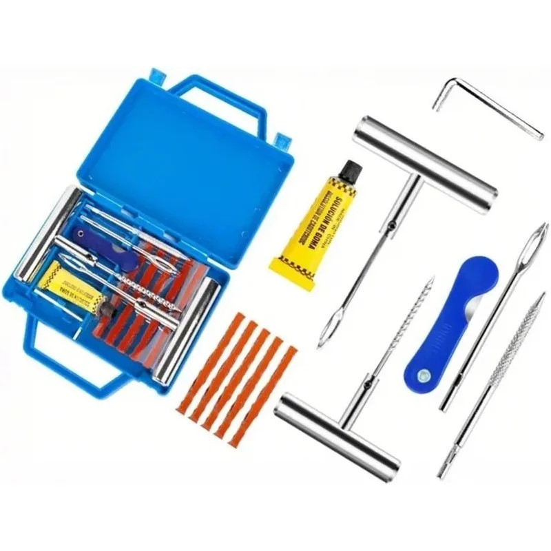 Car Heavy Duty Tire Plug Kit -Professional Tools for Tubeless Tyre Flats Fix Set