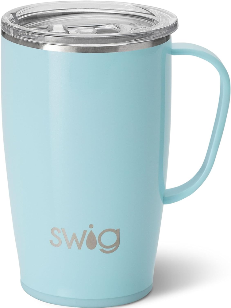 18Oz Travel Mug, Insulated Tumbler with Handle and Lid, Travel Coffee Mug, Cup H