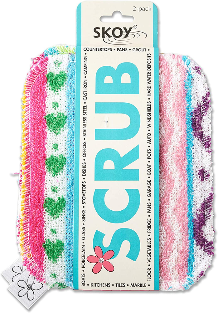 2-Pack Reusable Dish Scrubbers – Gentle Non-Scratch Cleaning for Kitchen & Home