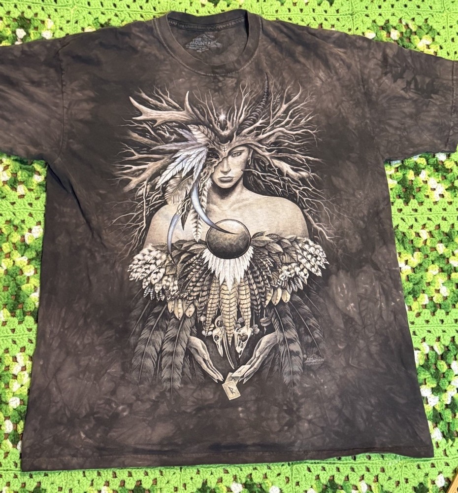 Y2K The Mountain Dark Goth Fairy Shirt 2x Grunge Nature Fantasy Retro Mythical
