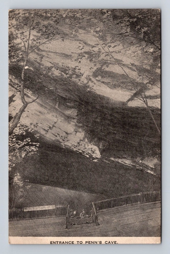 Centre Hall PA-Pennsylvania, Entrance To Penn's Cave, Antique, Vintage Postcard