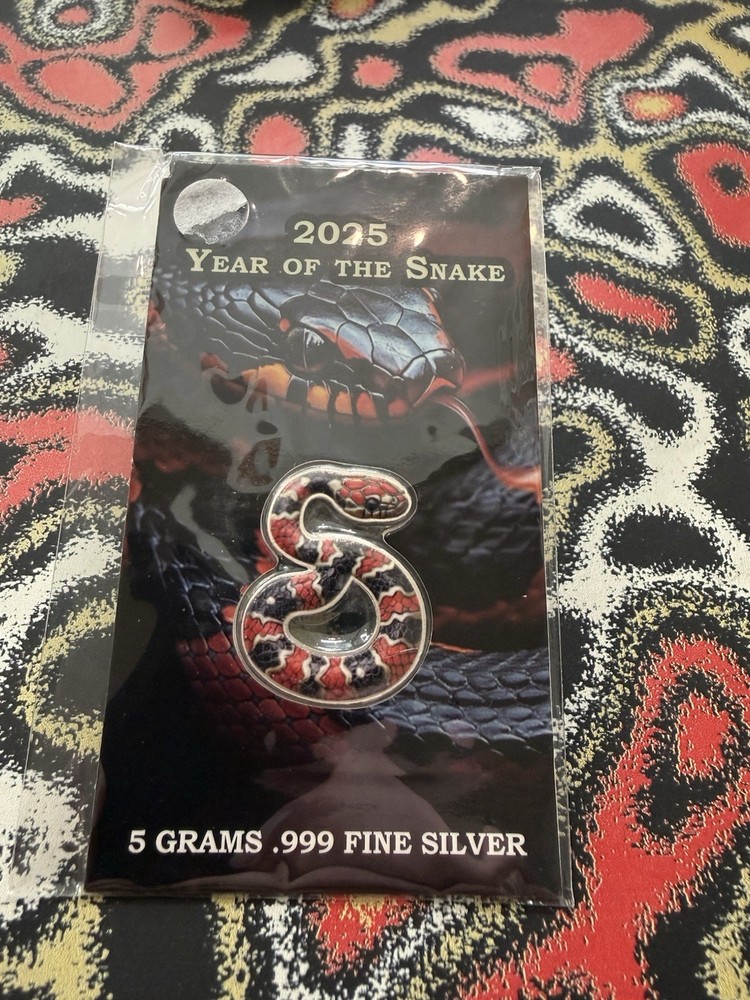 2025 Year Of The Snake, 5 Grams .999 Fine Silver