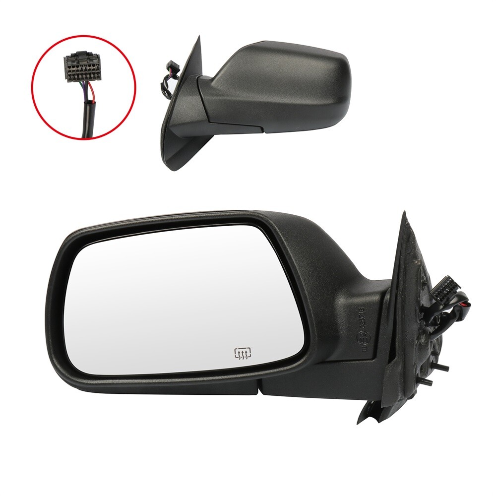 1x For 2005-10 Jeep Grand Cherokee Black Foldaway Power Heated Mirror Left Side
