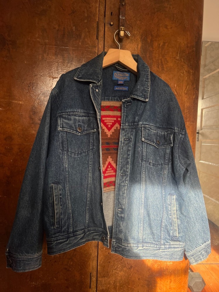 Vintage Pendleton High Grade Western Wear Denim Wool Jacket XL