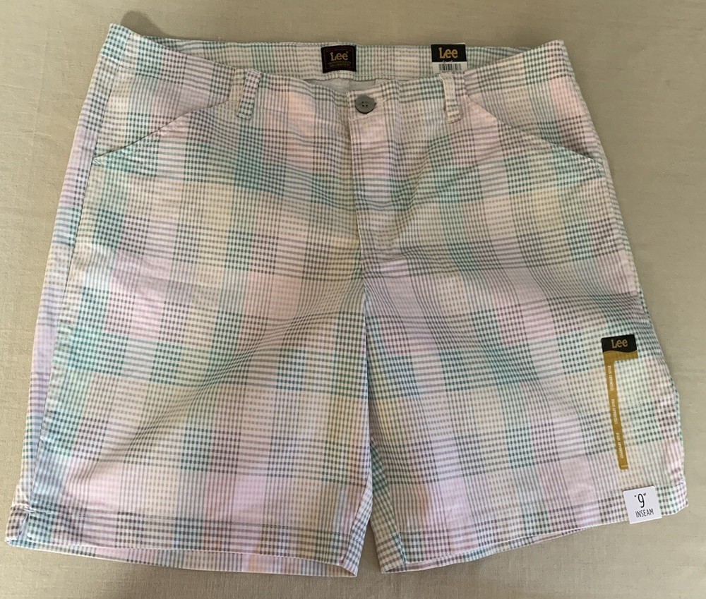 Lee Multi-Color Plaid Walking Shorts Womens 18