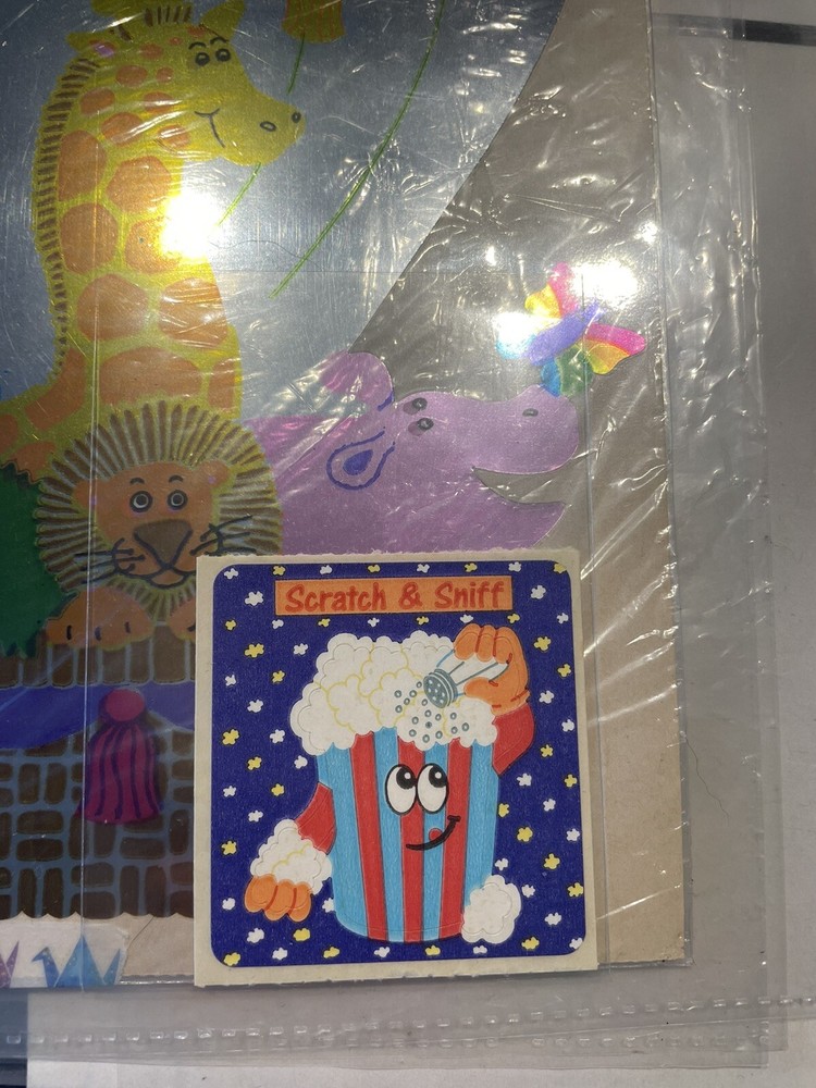 Vintage Sandylion POPCORN Scratch and Sniff Sticker